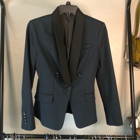 EXPRESS midnight blue two toned blazer - Picture 1 of 5